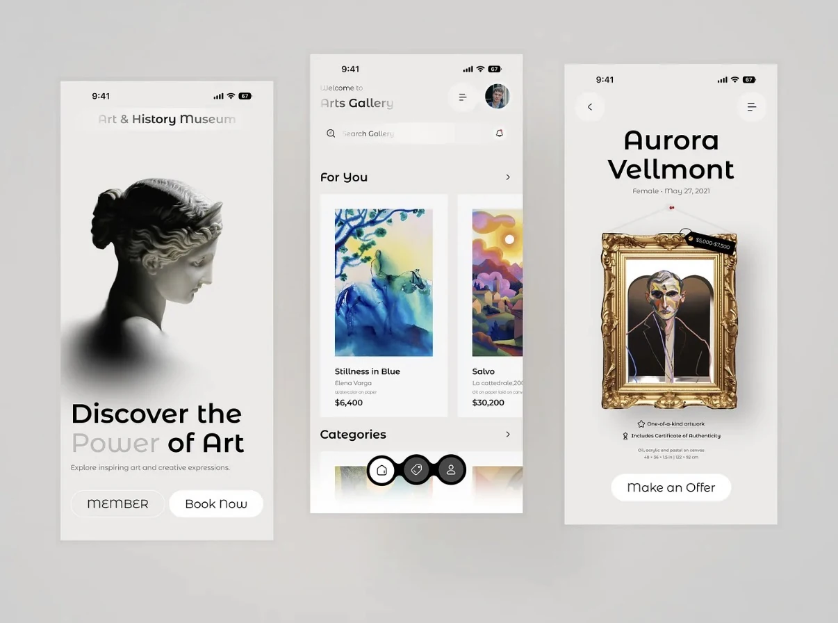 Art & History — Culture · Expérience mobile